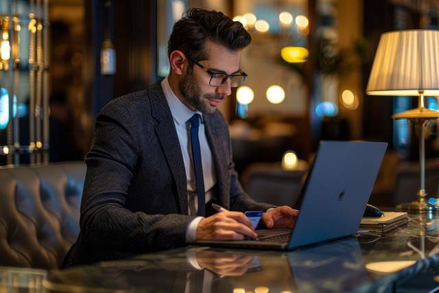 A man using a Desktop PC
